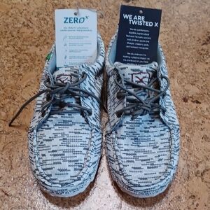 Twisted X Women's Zero-X Grey & White Casual Lace Up Shoes Size 8.5 NWT